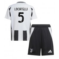 Dres Juventus Manuel Locatelli #5 Domaci za djecu 2024-25 Kratak Rukav (+ kratke hlače)